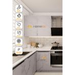 HOMECC Yapışkanlı Folyo - Beyaz Mermer Traverten Taş Folyo- Mobilya Duvar Kapı Yapiskanli Kaplama Folyo 120x1000 cm - Duvar Kagidi Folyo ST677