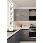 HOMECC Yapışkanlı Folyo - Füme Granit Kaplama Folyosu - Mobilya Duvar Kapı Yapiskanli Kaplama Folyo 120x900 cm - Duvar Kagidi Folyo ST671