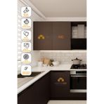 HOMECC Yapışkanlı Folyo - Minimal Ahşap Ceviz Kaplama Kağıdı - Mobilya Duvar Kapı Yapiskanli Kaplama Folyo 120x400 cm - Duvar Kagidi Folyo MW757