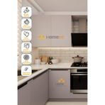 HOMECC Yapışkanlı Kaplama Folyo 120 cm – Krem Beyaz (Ekru) Renk | Mobilya, Kapı, Duv... Yapiskanli Kaplama Folyo 120x500 cm - Duvar Kagidi Folyo SM934