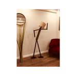 Homedit Tripod Lambaderler Akıllı Lambader Köşe Lambası Abajur Yeni Model 1 E27 Beyaz 101-150 Ahşap
