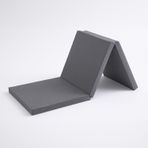 Homedius Asos Sünger 3 Kat Katlanır Yatak Katlanır Yer Yatağı Tek Kişilik Sünger Katlanır Minder Yatak 70x180x6 cm Gri