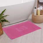 Homedius Kareli Ayak Desenli Pamuk Ayak Havlusu Pembe 50x70 cm