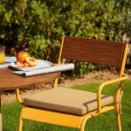 Homedius Sandalye Oturum Minderi Renkli 40X40x4 Bağcıklı Çıkarılabilir Kılıflı Çökme Yapmaz Bej 40X40