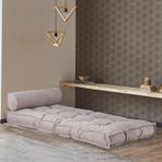 Homedius Sofa Buklet Kapitoneli Yer-Sedir Minderi Acik Kahverengi Cift
