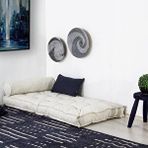 Homedius Sofa Buklet Kapitoneli Yer-Sedir Minderi Beyaz Cift