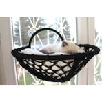 Homedora Grant Kedi Cam Yatağı & Cam Askılı Vantuzlu Kedi Yatağı Siyah 40x40 cm