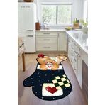 Homefesto Özel Tasarım, Kaymaz Taban, İnce, Yıkanabilir, Dekoratif Modern Mutfak Halısı WOOKECE1578