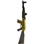 Home&Game Ahşap Cs - Go AK47 Gold Skin Kaplama Lastik Atan Oyuncak