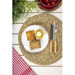 Homeland Hasır Lüx Amerikan Servis 35 cm 6'lı Set - Renkli