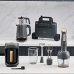 Homend Gold 4'lü Elektrikli Çeyiz Seti Antrasit Renkli Tost, Kahve, Çay Makinesi ve Blender Seti