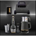 Homend Gold Serisi Antrasit Elektrikli Çeyiz Seti, Pottoman Türk Kahve Makinesi, Handmaid Blender Set, Royaltea Konuşan Çay Makinesi, Toastbuster 6 Ekmekli Tost Makinesi