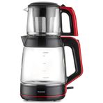 Homend Infinity 1764H Siyah Kırmızı Cam Çay Makinesi