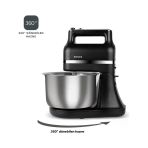 Homend Profashion 3021H El Mikseri Fonksiyonlu Ve 360° Dönerek Karıştırma Teknolojili Stand Mikser Siyah