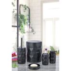 HOMENIVA Diamond Black 5’li Siyah Banyo Seti