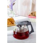 HOMENIVA Gri Süzgeçli Cam 1100 ml Demlik