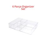 HOMENIVA Şeffaf 6 Parça Makyaj Organizeri