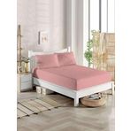 HOMENUP Battal Boy Sıvı Geçirmez Alez Yatak Koruyucu Pamuklu Kapitoneli Fitted (180x200) Pembe