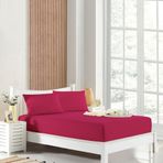 HOMENUP Tek Kişilik Çift Kişilik Lastikli Çarşaf Takımı Nevresim Kumaşı Pamuk Polyester 90x190 100x200 120x200 140x200 150x200 160x200 180x200 200x200 (Bordo, 160x200 Çift Kişilik)