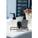 Homerest 2'li Metal Standlı ve Süngerli Porselen Sıvı Sabunluk Mutfak ve Banyo Seti, Hand and Dish Set