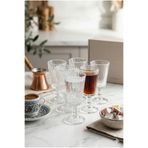 Homerest 6'lı Ayaklı Kahve Yanı Su Bardağı Seti Lüks Kristal Kesim Cam Sunum Bardağı Modern Bohem Şık Tasarım