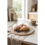 Homerest Ahşap Altlıklı Şeffaf Kapaklı Lüx Kek Sunumluğu Fanus - Modern Pasta Kurabiye Sunum ve Servis Standı