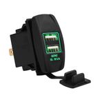 Homeriy 12-24V 3.1A Çift USB Araç Şarj Cihazı LED Işıklı Su Geçirmez Çift USB Araç Şarj Cihazı Kulaklık Mp3 Dijital Kamera için