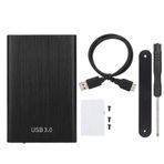 Homeriy 2,5 inç SATA USB 3.0 Dizüstü Bilgisayar 7-9,5 mm Sabit Disk SSD Muhafaza Harici Dizüstü Bilgisayar Disk Kılıfı (Siyah)