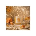 Homery Astrolojik Aslan Burcu Özel Narenciye Kokulu Turuncu Dekoratif Mum Ritüel Mum
