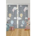 HOMESSA Bebişim Uçan Balon Çocuk Odası Tül Perde