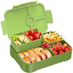 HOMETALL Kids Bento Box Beslenme Kutusu - Sızdırmaz Bento Kutuları 6 Bölmeli Bölmeli Öğle Yemeği Kutusu 3 ila 7 Yaş arası Çocuklar için Okula Dönüş, BPA İçermeyen Atıştırmalık Paketleme Kapları