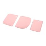 Hometarz 3 Lü Silikon Hamur Kesici Doğrayıcı Kazıyıcı Spatula Set - Pembe