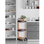 Hometarz Ahşap 3 Katlı Mutfak Banyo Düzenleyici Organizer Rafı