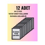Hometaş Ev Ürünleri 12 ADET A4 21X30 FOTOĞRAF ÇERÇEVESİ DİPLOMA SERTİFİKA ÇERÇEVESİ DUVARA ASLABİLİR