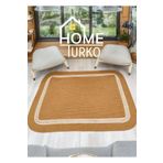 HomeTurko Minimalist Jüt Moderin Desenli Çift Taraflı Kare-Dikdörtken Hasır Kilim Halı Paspas Ev Eşyası