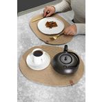 Homever 2 Adet Oval Doğal Amerikan Servis Jüt Hasır Örgü Sunum Supla Takımı 30x40cm