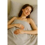 Homewell %100 Doğal Anadolu Pamuğu Hipoalerjenik Terletmeyen Battal Boy Nevresim Takımı Gri Puantiyeli - 220 x 240 cm