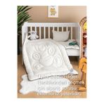 homewell %100 Saf Bambu Hipoalerjenik 0-6 Yaş Bebek Çocuk Uyku Seti Ayıcık Desen Krem