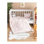 homewell %100 Saf Bambu Hipoalerjenik 0-6 Yaş Bebek Çocuk Uyku Seti Ayıcık Desen Pembe
