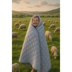 Homewell %100 Saf Ingiliz Yünü Hipoalerjenik Özellikli Yıkanabilir Tek Kişilik Yorgan Gri - 155 x 215 cm