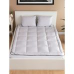 Homewell Saf Bambu Hipoalerjenik Çift Kişilik Yatak Pedi Topper Gri - 160 × 200 cm