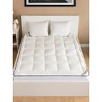 Homewell Saf Bambu Hipoalerjenik Çift Kişilik Yatak Pedi Topper Krem - 160 × 200 cm