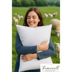 Homewell Saf Ingiliz Yünü Hipoalerjenik Ekstra Kılıflı Yastık Beyaz - 50 x 70 cm