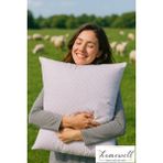 Homewell Saf Ingiliz Yünü Hipoalerjenik Ekstra Kılıflı Yastık Gri - 50 x 70 cm