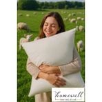 Homewell Saf Ingiliz Yünü Hipoalerjenik Ekstra Kılıflı Yastık Krem - 50 x 70 cm - Krem Rengi
