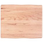 Homgoday 60 x 50 x 6 cm Hafif Kahverengi Katı Meşe Tablet, Canlı Kenar Tasarımı, Yedek Kahve Masası, Yemek Masası, Masa Üstü, Dayanıklı ve Zarif Ahşap Yüzey