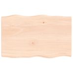 Homgoday 80 x 50 x 2 cm masif meşe masa üstü, ham kenarlı, mutfak sehpası, yemek masası, masa yüzeyi, ev ve ofis için dayanıklı ahşap üst