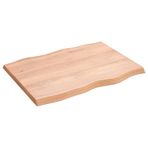 Homgoday 80 x 60 cm Katı Meşe Tablet, Hafif Kahverengi, Canlı Kenar Tasarımı, Mutfak Kahve Değiştirme Masası, Yemek Masası, Ev ve Ofis Kullanımı için Masaüstü Yüzey
