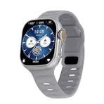 Homies Smart Watch - Akıllı Saat, 8. Nesil Max 2.0 Inc Ips Ekran, Konuşma Özellikli, Ios-Android Uyumlu Gümüş-Gri