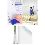 homika dekorasyon Yapışkanlı Beyaz Yazı Tahtası Sticker Rulo 45x200 cm Duvara Yapışan Pratik Ders Çalışma Panosu Board